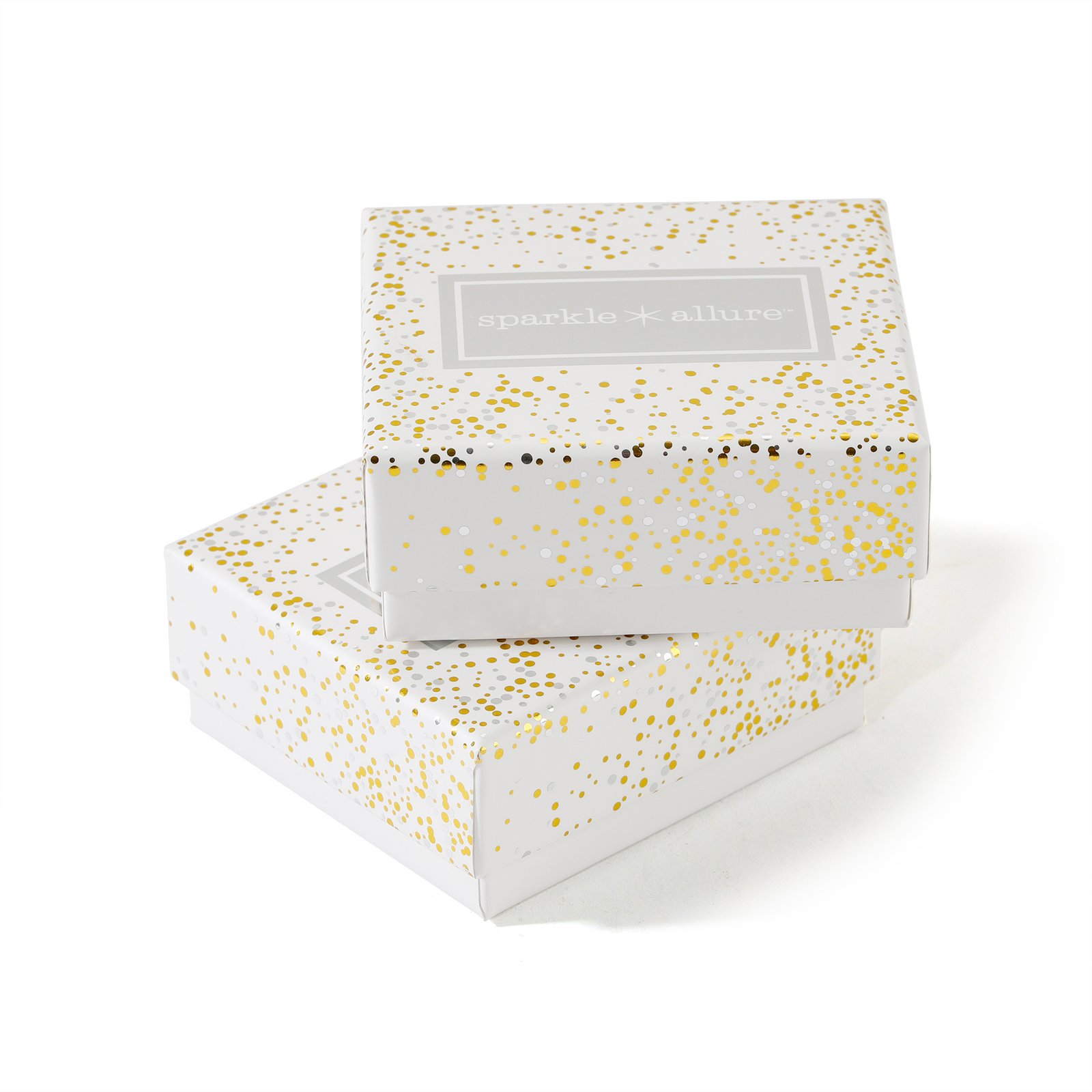 White Gold Confetti Gift Box