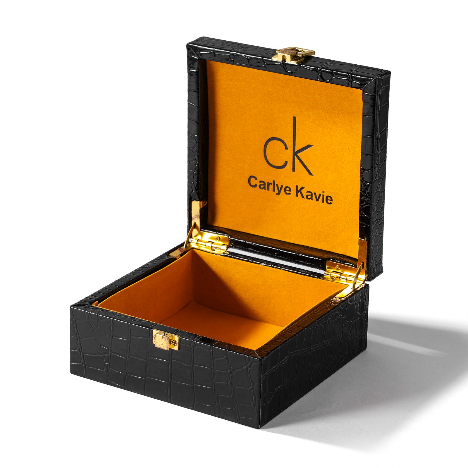 Black leather luxury box view 3