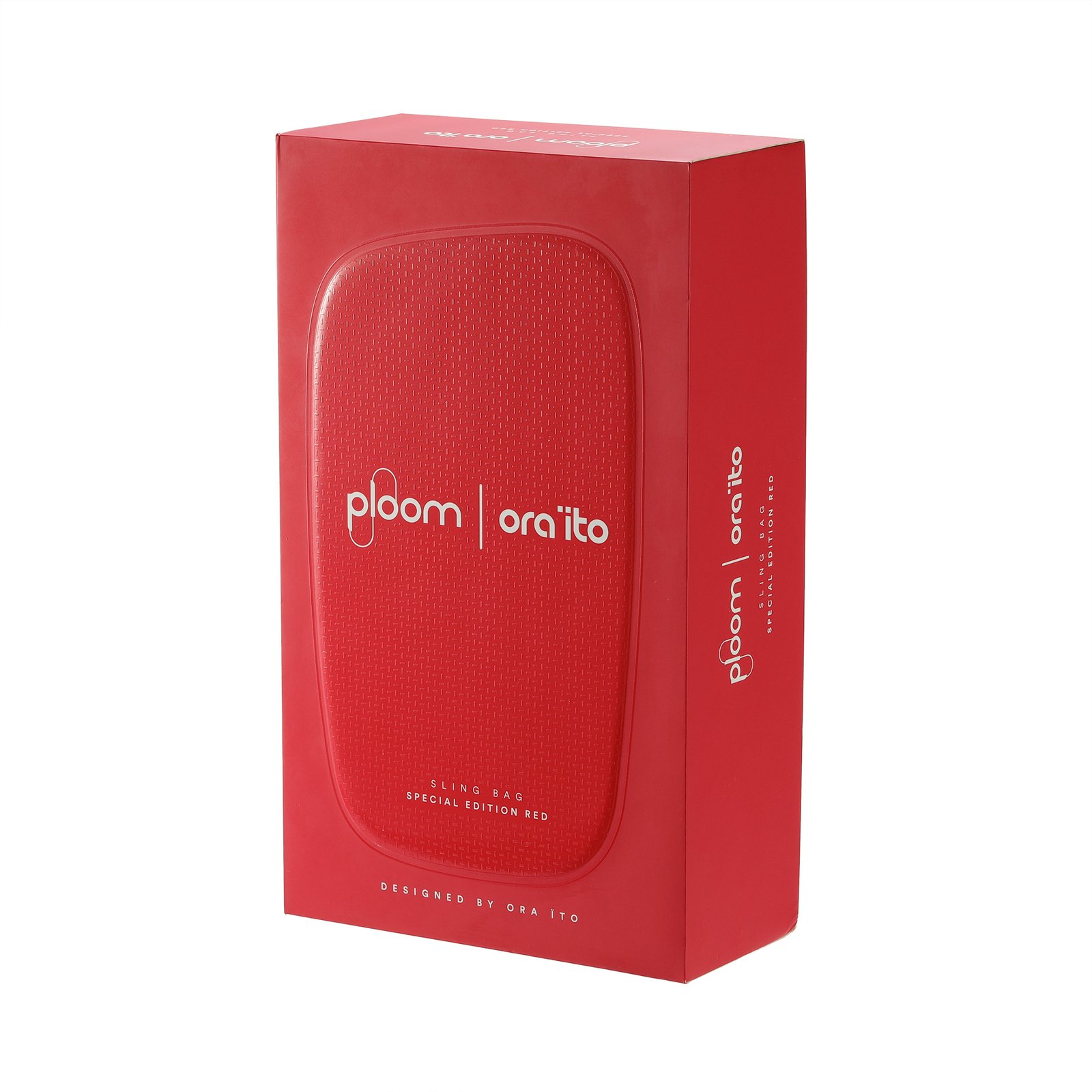 Red top and base electronic packaging box with tall profile