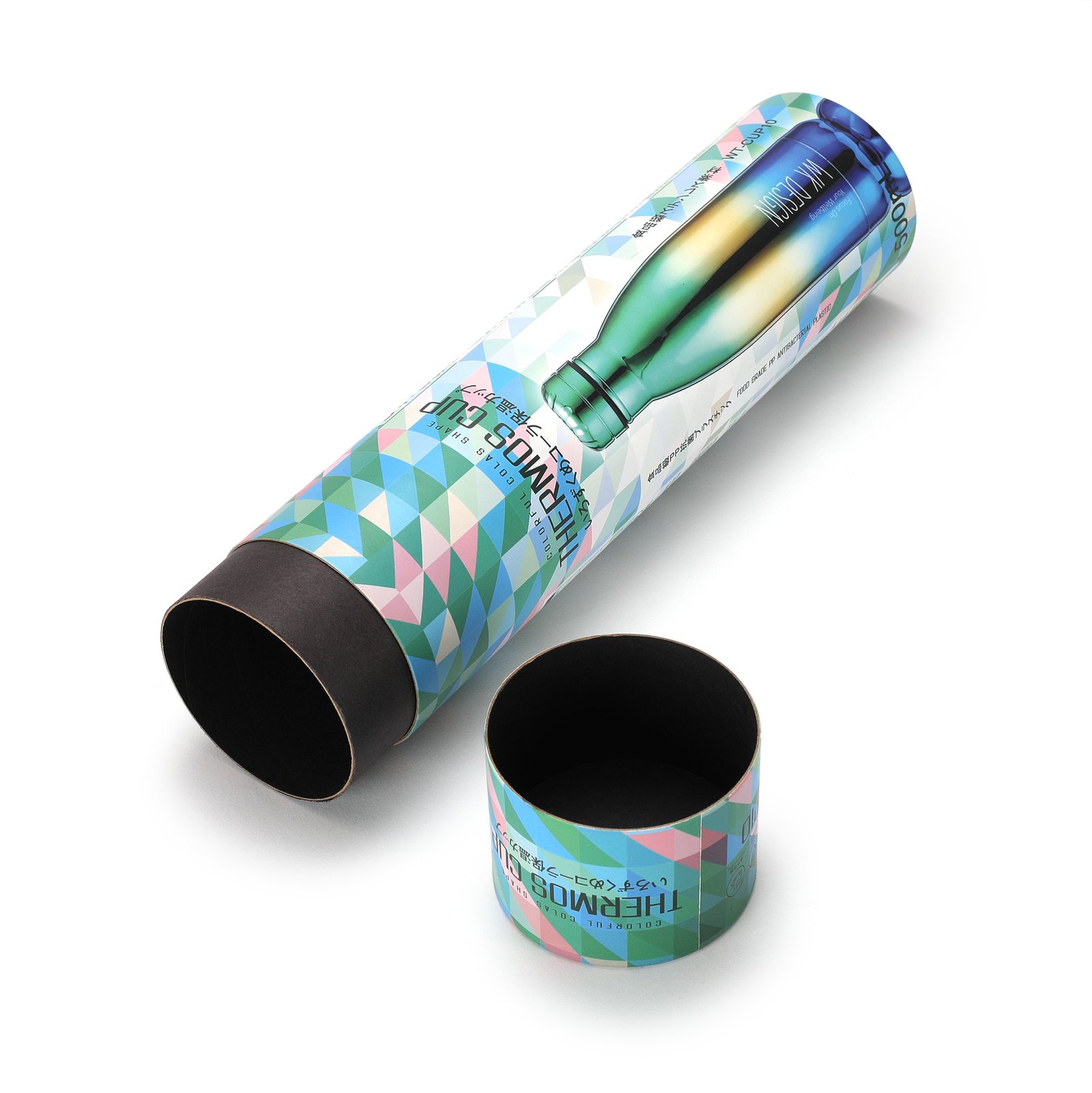 Printed paper tube box view 2