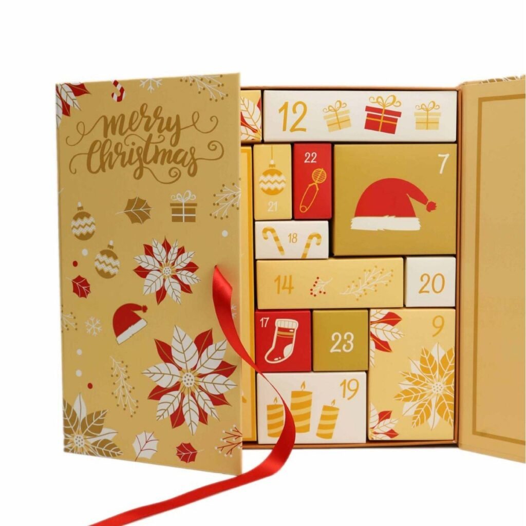 Gold Advent Calendar Box